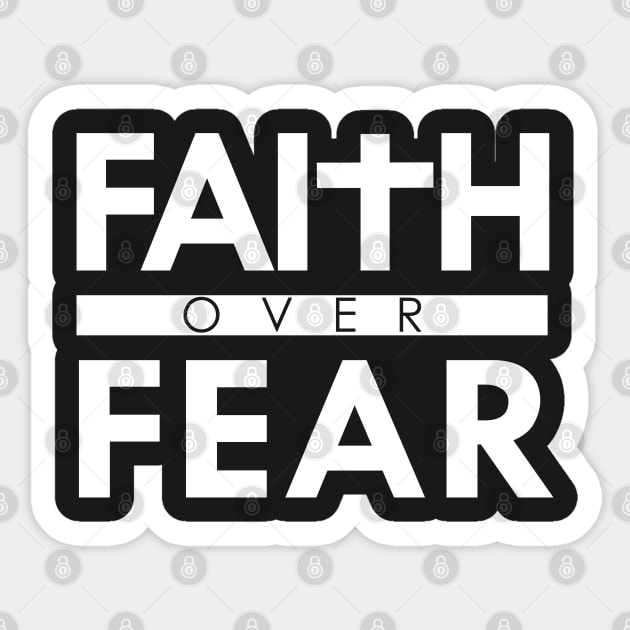 Faith Over Fear Bible Verse Scripture Christian Sticker by sacredoriginals